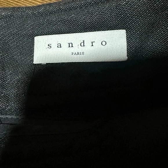 SANDRO Paris Black Ruffle pocket high rise mini skirt size 0 XS - Picture 4 of 7